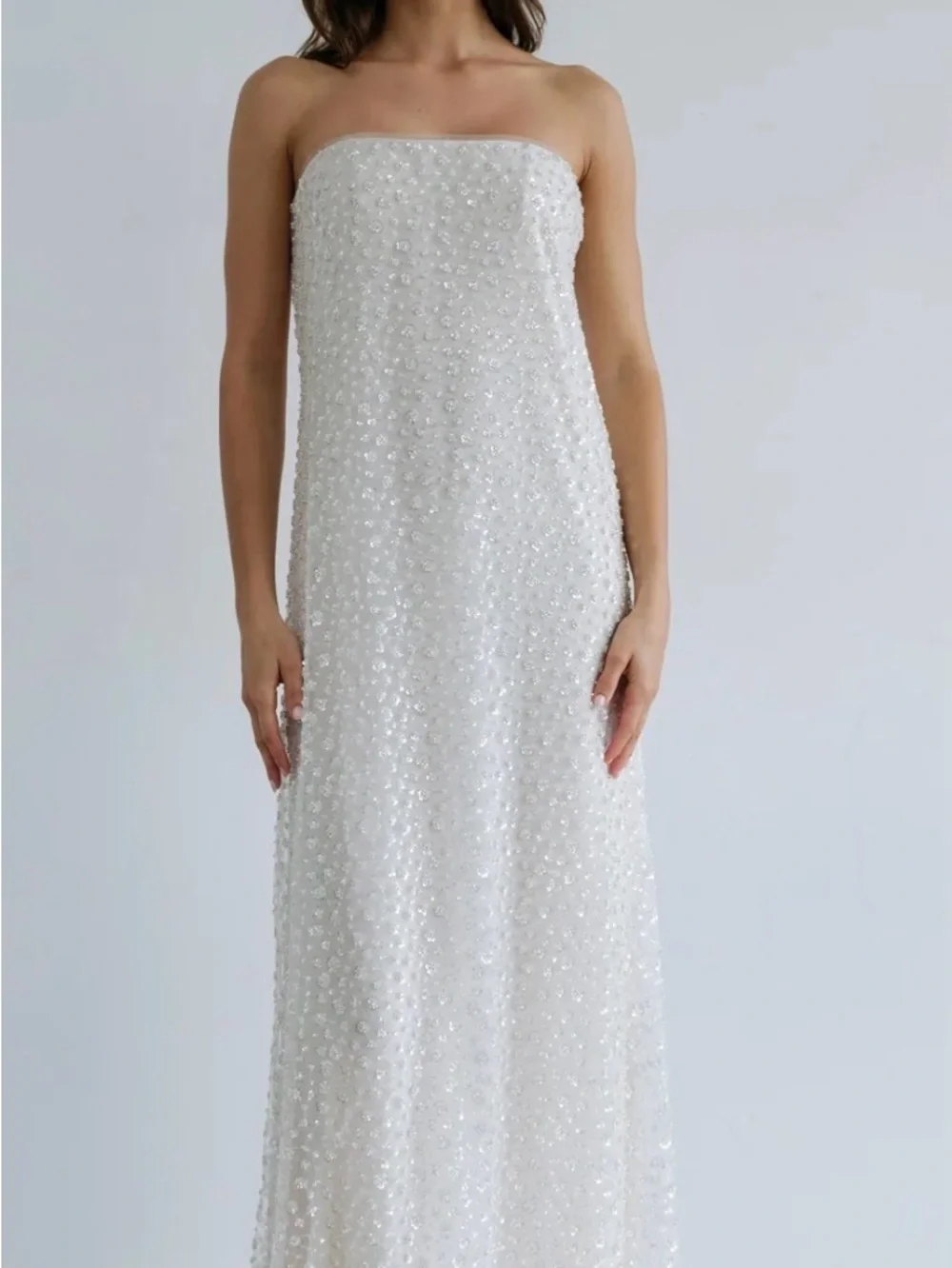 Jenny Yoo Strapless Beaded Dress - size 12 Aaron’s dress